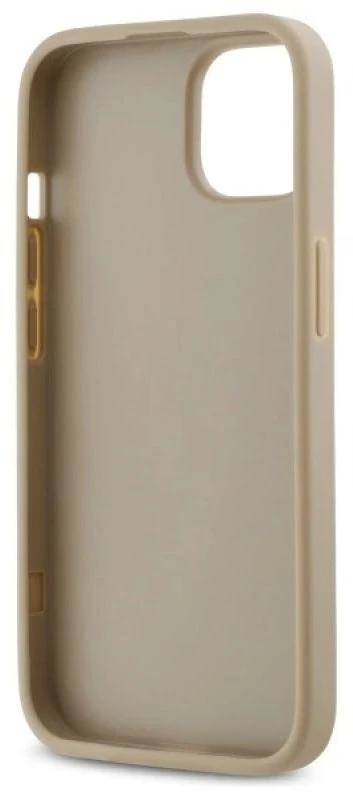 Dėklas DKNY DKHCP14SPQDSLE Apple iPhone 14 6.1" smėlio spalvos su dygsniuotu logotipu