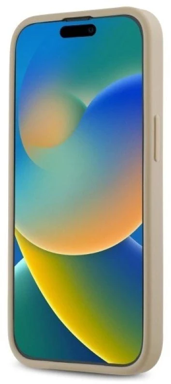 Dėklas DKNY DKHCP14SPQDSLE Apple iPhone 14 6.1" smėlio spalvos su dygsniuotu logotipu