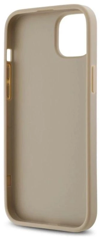 Dėklas DKNY DKHCP15MPQDSLE Apple iPhone 15 Plus 6.7" smėlio spalvos dygsniuotas stulpelių logotipas
