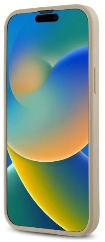 Dėklas DKNY DKHCP15MPQDSLE Apple iPhone 15 Plus 6.7" smėlio spalvos dygsniuotas stulpelių logotipas