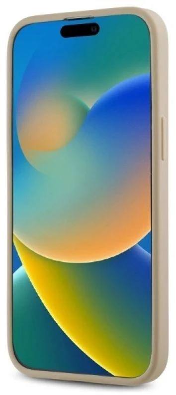 Dėklas DKNY DKHCP14XPQDSLE Apple iPhone 14 Pro Max 6.7" smėlio spalvos dygsniuotas „Quited Stack Logo“