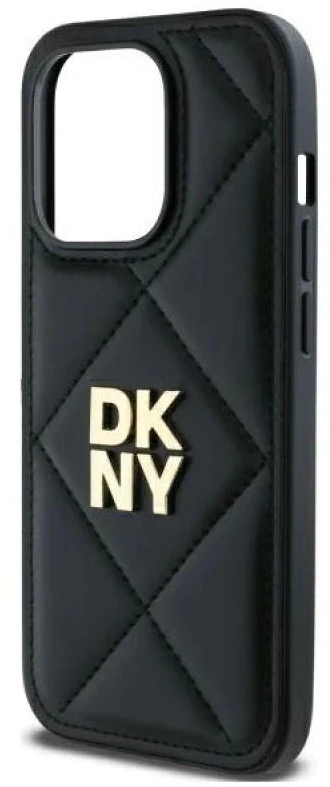 Dėklas DKNY DKHCP14XPQDSLK Apple iPhone 14 Pro Max 6.7″ juodos spalvos Quilted Stack Logo