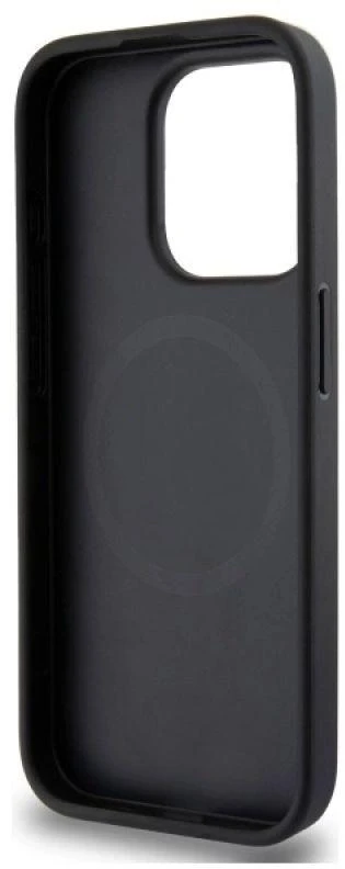 DKNY DKHMP15LPGHLME Apple iPhone 15 Pro 6.1″ beige kietas dėklas Grained Metal Logo MagSafe