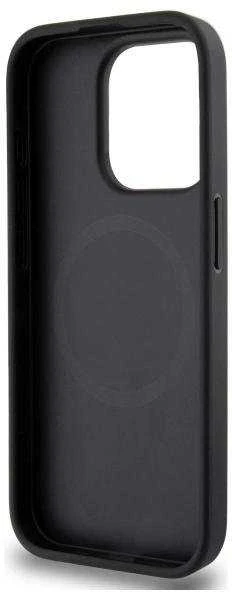 DKNY DKHMP15XPGHLME Apple iPhone 15 Pro Max 6.7″ beige kietas dėklas Grained Metal Logo MagSafe