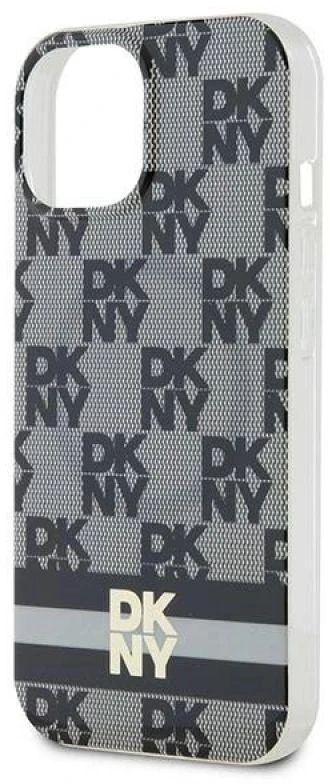DKNY DKHMP15MHCPTSK Apple iPhone 15 Plus 14 Plus 6.7 inch juodos spalvos kietas dėklas IML Checkered Mono Pattern & Pr
