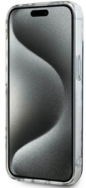 DKNY DKHCP15MHDLCEK Apple iPhone 15 Plus 14 Plus 6.7 inch juodos spalvos kietas dėklas IML Checkered Mono Pattern
