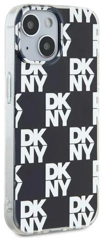 DKNY DKHCP15SHDLCEK Apple iPhone 15 14 13 6.1 inch juodos spalvos kietas dėklas IML Checkered Mono Pattern