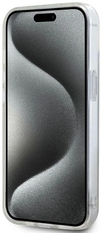 DKNY DKHMP15MHCPTSE Apple iPhone 15 Plus 14 Plus 6.7 inch beige kietas dėklas IML Checkered Mono Pattern & Pr