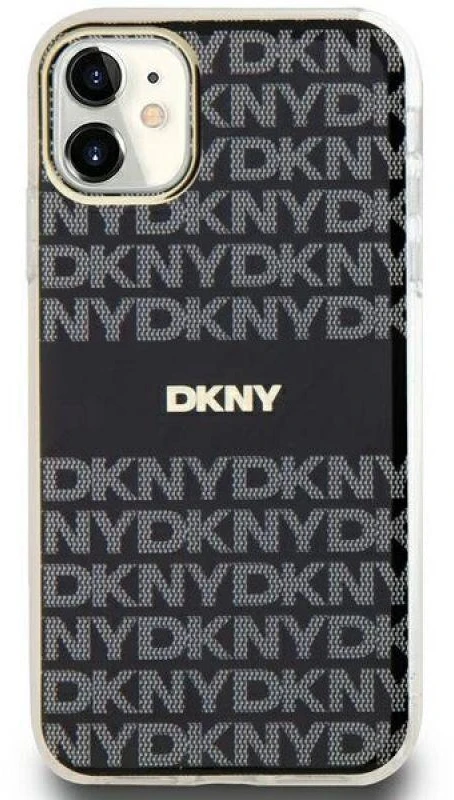 Apple iPhone 11 / XR DKNY dėklas IML Mono & Stripe MagSafe (DKHMN61HRHSEK) juodos spalvos