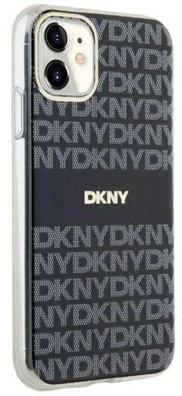 Apple iPhone 11 / XR DKNY dėklas IML Mono & Stripe MagSafe (DKHMN61HRHSEK) juodos spalvos