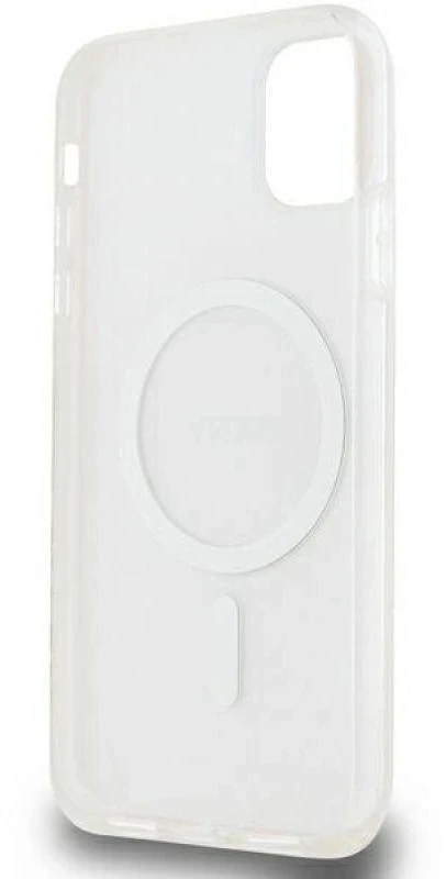DKNY DKHMN61HRHSEP Apple iPhone 11 Xr 6.1 inch rožinės spalvos kietas dėklas IML Mono & Stripe MagSafe
