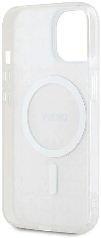 DKNY DKHMP15SHRHSEP Apple iPhone 15 14 13 6.1 inch rožinės spalvos kietas dėklas IML Mono & Stripe MagSafe