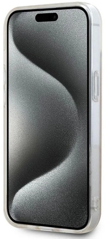 DKNY DKHMP15SHRHSEP Apple iPhone 15 14 13 6.1 inch rožinės spalvos kietas dėklas IML Mono & Stripe MagSafe