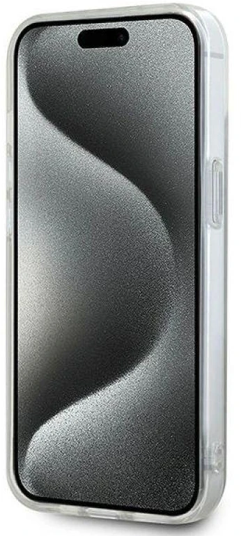 Apple iPhone 13 / 14 / 15 DKNY dėklas IML Mono & Stripe MagSafe (DKHMP15SHRHSEE) beige