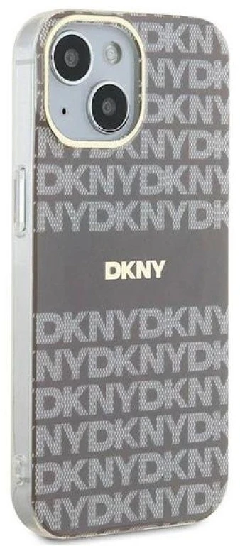 Apple iPhone 13 / 14 / 15 DKNY dėklas IML Mono & Stripe MagSafe (DKHMP15SHRHSEE) beige