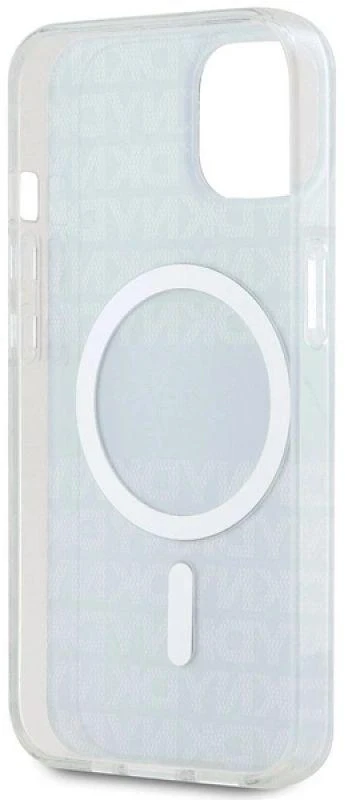 DKNY DKHMP15MHRHSEK Apple iPhone 15 Plus 14 Plus 6.7 inch juodos spalvos kietas dėklas IML Mono & Stripe MagSafe