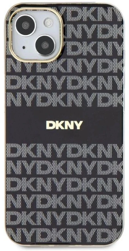 DKNY DKHMP15MHRHSEK Apple iPhone 15 Plus 14 Plus 6.7 inch juodos spalvos kietas dėklas IML Mono & Stripe MagSafe
