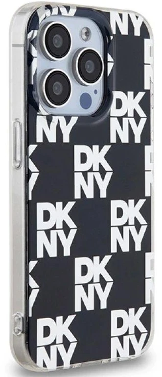 Apple iPhone 15 Pro Max DKNY dėklas IML Checkered Mono Pattern (DKHCP15XHDLCEK) juodos spalvos