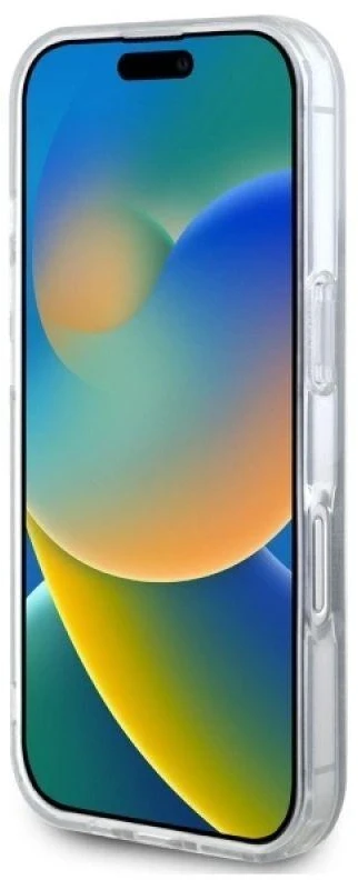 DKNY PC/TPU Repeat Pattern Tonal Stripe Magsafe Apple iPhone 16 dėklas telefonui juodos spalvos