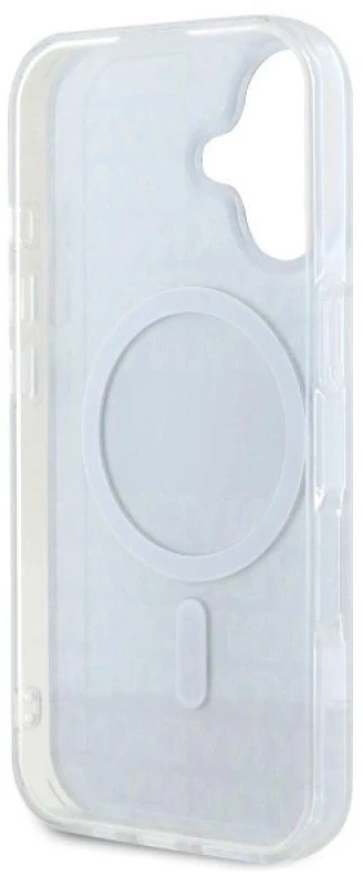 DKNY PC/TPU Repeat Pattern Tonal Stripe Magsafe Apple iPhone 16 dėklas telefonui juodos spalvos