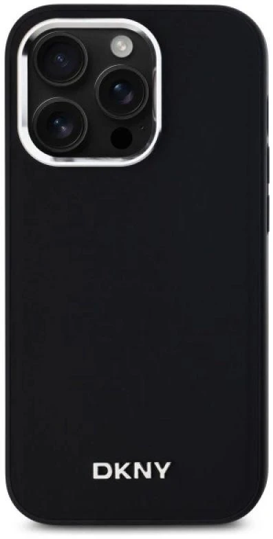 DKNY DKHMP14LPSCMCLK Apple iPhone 14 Pro 6.1″ juodos spalvos kietas dėklas Plain Logo MagSafe