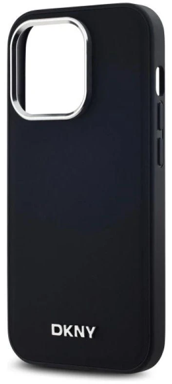 DKNY DKHMP14LPSCMCLK Apple iPhone 14 Pro 6.1″ juodos spalvos kietas dėklas Plain Logo MagSafe