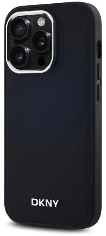 DKNY DKHMP14LPSCMCLK Apple iPhone 14 Pro 6.1″ juodos spalvos kietas dėklas Plain Logo MagSafe