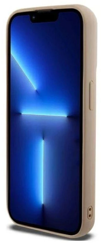 Dėklas DKNY DKHCP15XPQDSLE Apple iPhone 15 Pro Max 6.7" smėlio spalvos dygsniuotas stulpelių logotipas