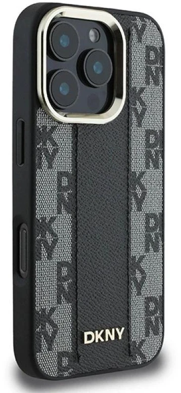 Apple iPhone 16 Pro DKNY Checkered Pattern MagSafe (DKHMP16LPCPVSLK) dėklas telefonui juodos spalvos