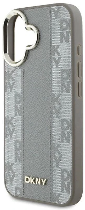 DKNY DKHMP16SPCPVSLE Apple iPhone 16 6.1″ beige kietas dėklas Checkered Pattern Magsafe