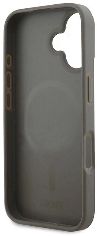 DKNY DKHMP16SPCPVSLE Apple iPhone 16 6.1″ beige kietas dėklas Checkered Pattern Magsafe