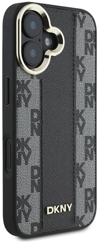 iPhone 16 Plus DKNY languoto rašto MagSafe (DKHMP16MPCPVSLK) telefono dėklas, juodos spalvos