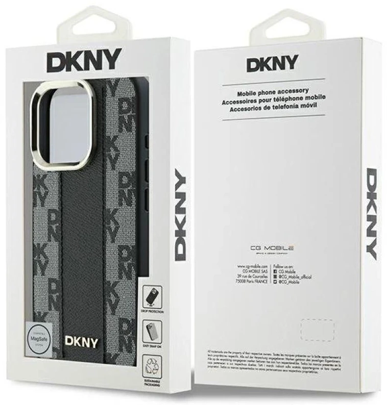 Apple iPhone 16 Pro Max DKNY Checkered Pattern MagSafe (DKHMP16XPCPVSLK) dėklas telefonui juodos spalvos