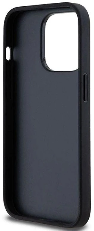 Apple iPhone 14 Pro DKNY odinis dėklas Checkered Mono Pattern & Printed Stripes (DKHCP14LPCPTSSK) juodos spalvos