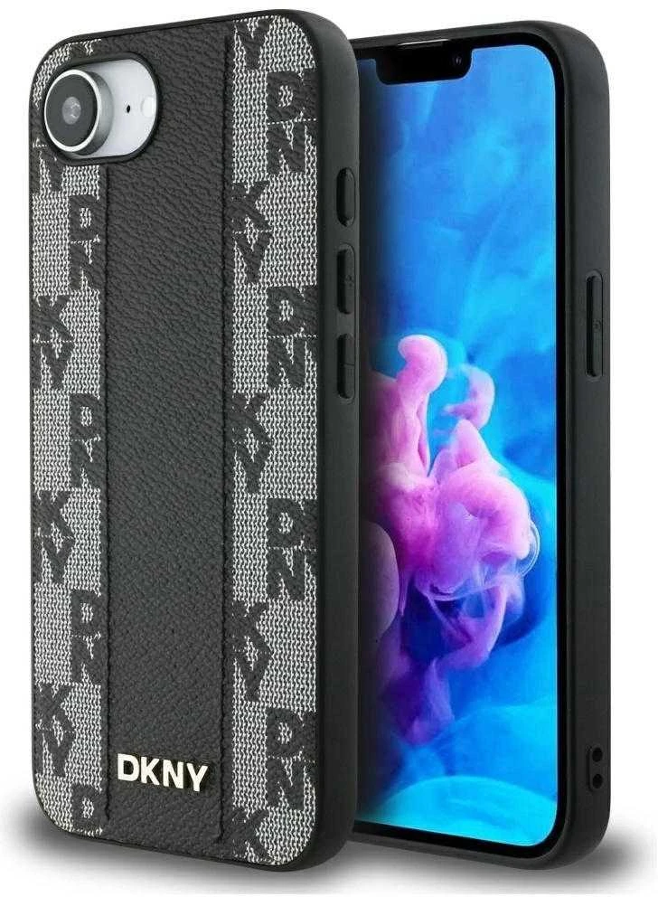 DKNY odinis languotas monofoninis dėklas MagSafe iPhone 16e - Juodas