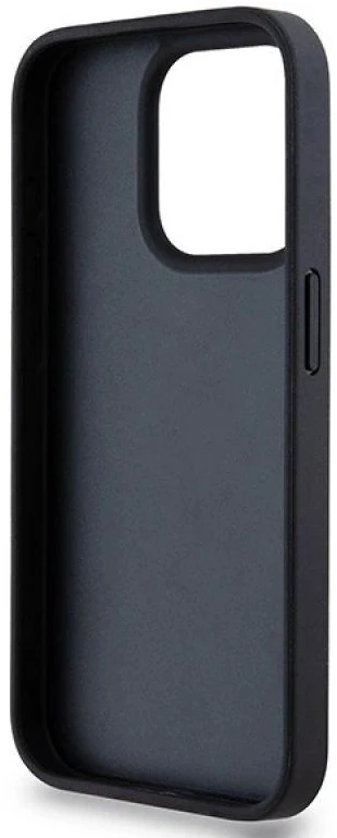 Apple iPhone 15 Pro DKNY odinis dėklas Mono Stripe & Metal Logo (DKHCP15LPRTHSLK) juodos spalvos