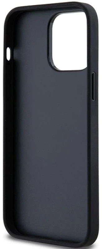 Apple iPhone 14 Pro Max DKNY odinis dėklas Mono Stripe & Metal Logo (DKHCP14XPRTHSLK) juodos spalvos