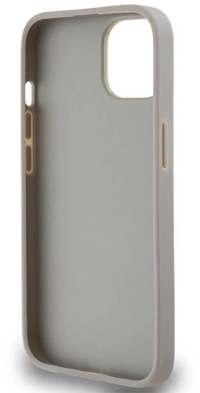 Apple iPhone 13 / 14 / 15 DKNY odinis dėklas Mono Stripe & Metal Logo (DKHCP14SPRTHSLE) beige