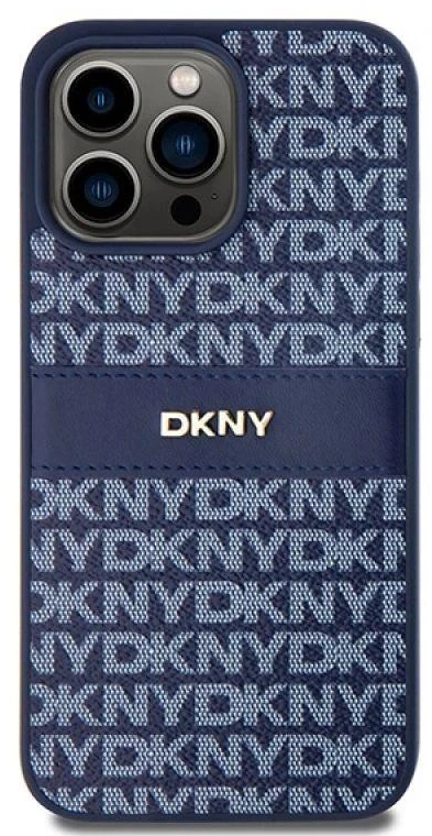 Apple iPhone 15 Pro Max DKNY odinis dėklas Mono Stripe & Metal Logo (DKHCP15XPRTHSLB) mėlynos spalvos