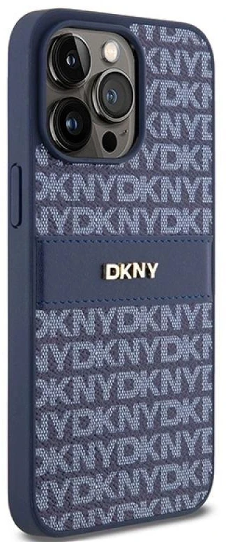 Apple iPhone 15 Pro Max DKNY odinis dėklas Mono Stripe & Metal Logo (DKHCP15XPRTHSLB) mėlynos spalvos