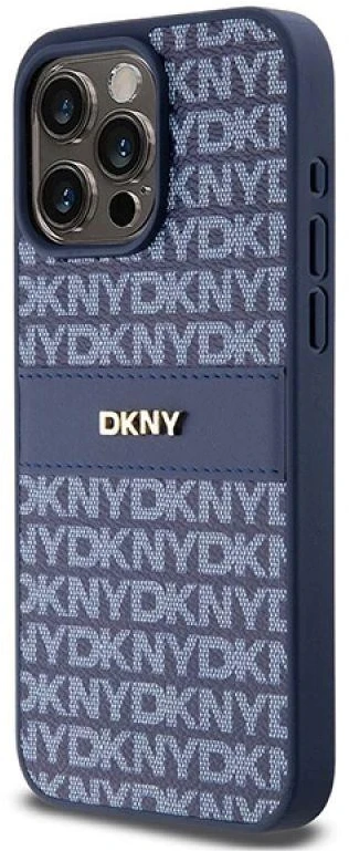 Apple iPhone 15 Pro Max DKNY odinis dėklas Mono Stripe & Metal Logo (DKHCP15XPRTHSLB) mėlynos spalvos