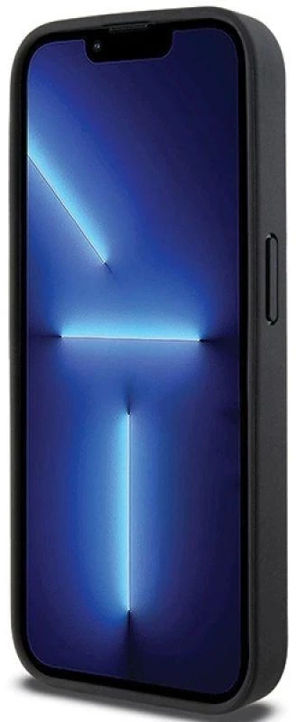 Apple iPhone 15 Pro DKNY odinis dėklas Printed Pattern Metal Logo MagSafe (DKHMP15LPSOSPK) juodos spalvos