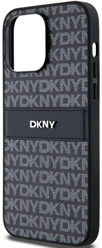Apple iPhone 14 Pro DKNY odinis dėklas Mono Stripe & Metal Logo (DKHCP14LPRTHSLK) juodos spalvos