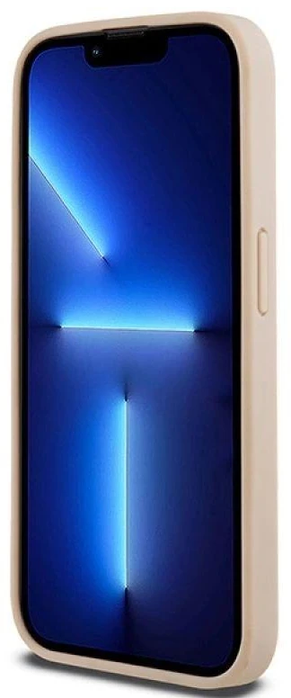 Apple iPhone 15 Pro DKNY odinis dėklas Mono Stripe & Metal Logo (DKHCP15LPRTHSLP) rožinės spalvos