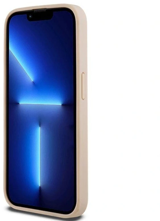 iPhone 15 Pro DKNY odinis dėklas Mono Stripe & Metal Logo (DKHCP15LPRTHSLP) rožinės spalvos