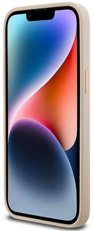 Apple iPhone 14 Pro Max DKNY odinis dėklas Mono Stripe & Metal Logo (DKHCP14XPRTHSLP) rožinės spalvos