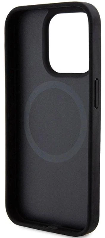 Apple iPhone 15 Pro Max DKNY odinis dėklas Printed Pattern Metal Logo MagSafe (DKHMP15XPSOSPK) juodos spalvos
