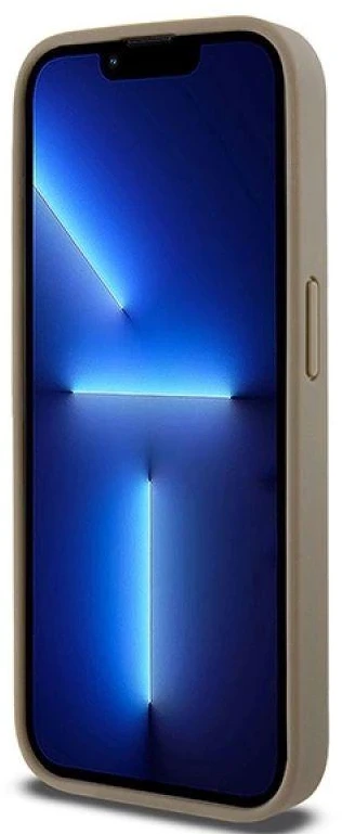 Apple iPhone 15 Pro Max DKNY odinis dėklas Printed Pattern Metal Logo MagSafe (DKHMP15XPSOSPW) rudos spalvos