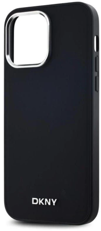 DKNY DKHMP14XPSCMCLK Apple iPhone 14 Pro Max 6.7″ juodos spalvos kietas dėklas Plain Logo MagSafe
