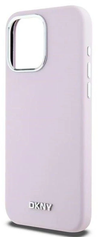 DKNY DKHMP14XSMCHLP Apple iPhone 14 Pro Max 6.7″ rožinės spalvos kietas dėklas Liquid Silicone Small Metal Logo MagSafe
